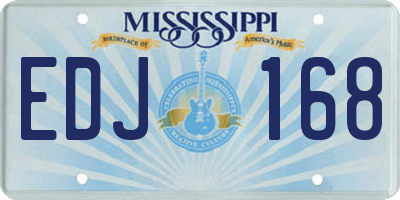 MS license plate EDJ168