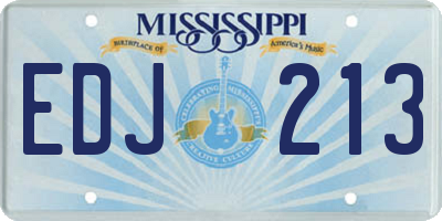 MS license plate EDJ213