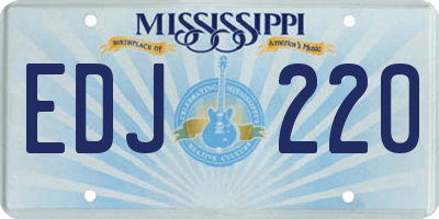 MS license plate EDJ220