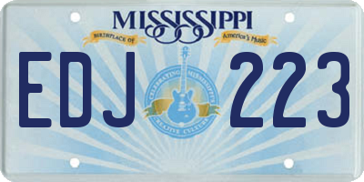 MS license plate EDJ223