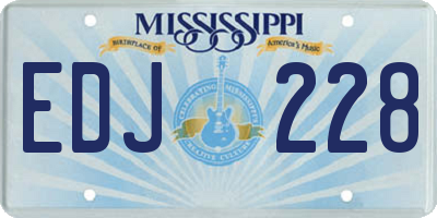 MS license plate EDJ228