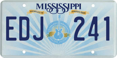 MS license plate EDJ241