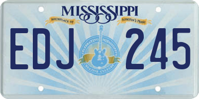MS license plate EDJ245