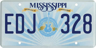 MS license plate EDJ328
