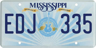 MS license plate EDJ335