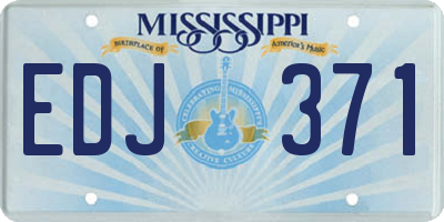 MS license plate EDJ371