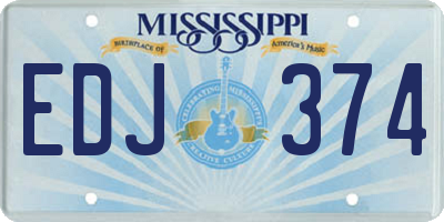 MS license plate EDJ374