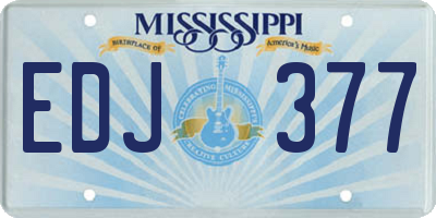 MS license plate EDJ377