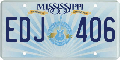 MS license plate EDJ406