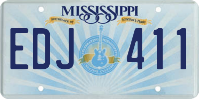 MS license plate EDJ411