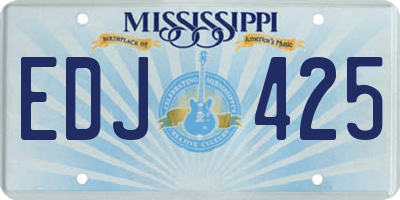 MS license plate EDJ425