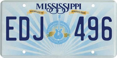 MS license plate EDJ496