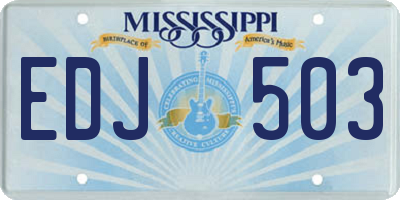 MS license plate EDJ503