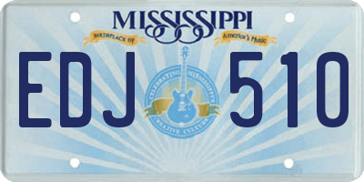 MS license plate EDJ510
