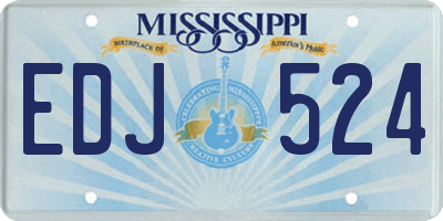 MS license plate EDJ524