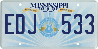MS license plate EDJ533
