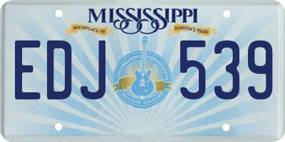 MS license plate EDJ539