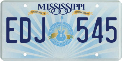 MS license plate EDJ545