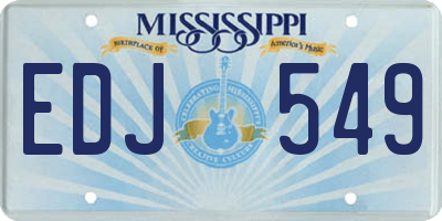 MS license plate EDJ549