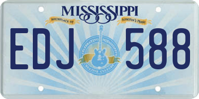 MS license plate EDJ588