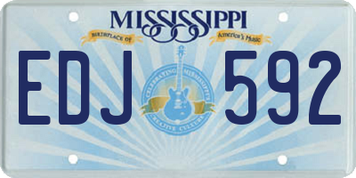 MS license plate EDJ592