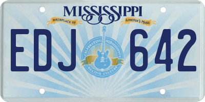 MS license plate EDJ642