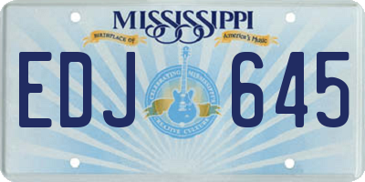 MS license plate EDJ645