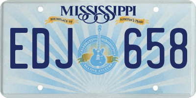 MS license plate EDJ658