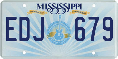 MS license plate EDJ679