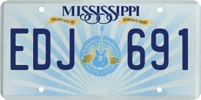 MS license plate EDJ691