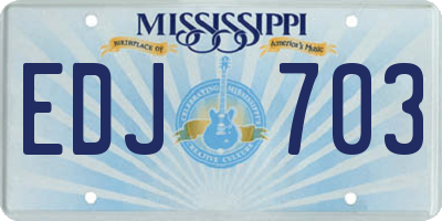 MS license plate EDJ703