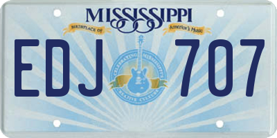 MS license plate EDJ707