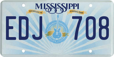 MS license plate EDJ708