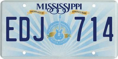 MS license plate EDJ714