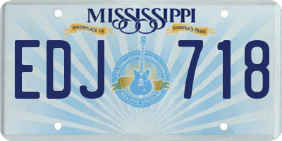 MS license plate EDJ718