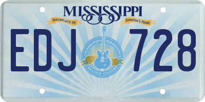 MS license plate EDJ728