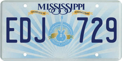 MS license plate EDJ729