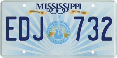 MS license plate EDJ732