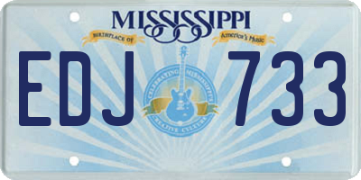 MS license plate EDJ733