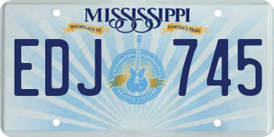 MS license plate EDJ745