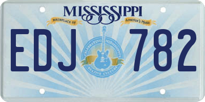 MS license plate EDJ782