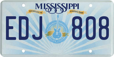 MS license plate EDJ808