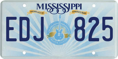 MS license plate EDJ825