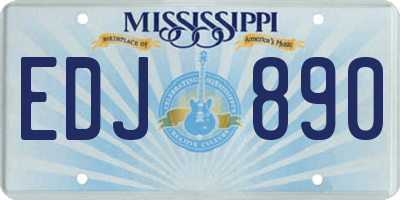 MS license plate EDJ890