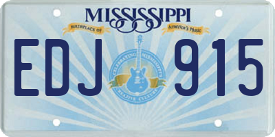 MS license plate EDJ915