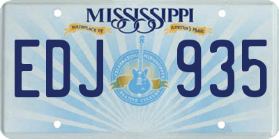MS license plate EDJ935