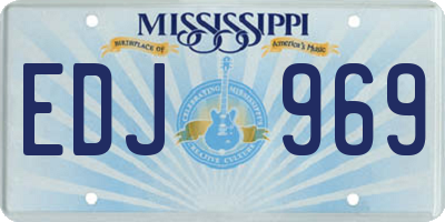 MS license plate EDJ969