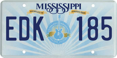 MS license plate EDK185