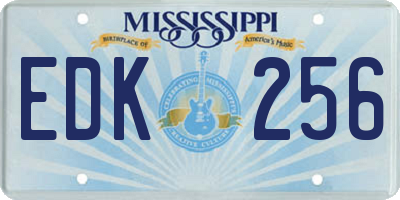 MS license plate EDK256