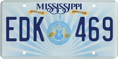 MS license plate EDK469